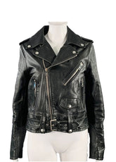 Women’s Classic Black Genuine Leather Biker Jacket – The Western Jacket