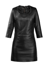 Women’s Black Genuine Leather Mini Dress | The Western Jacket