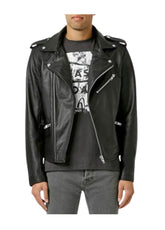 Men’s Classic Black Biker Leather Jacket – Timeless Moto Style by The Western Jacket