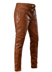 Men’s Brown Leather Pant - Genuine Leather Pants for Men