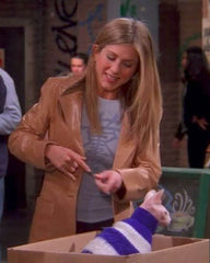 Rachel Green Brown Leather Coat Friends Season 5
