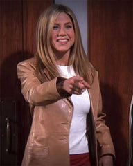Rachel Green Brown Leather Coat Friends Season 5