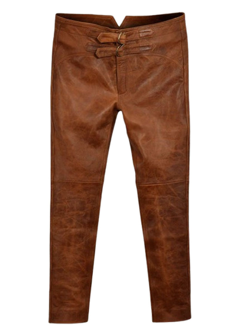 Men’s Brown Leather Pant - Genuine Leather Pants for Men